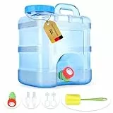 Umikk 5L~22L Camping Wasserkanister, Wasserbehälter mit Hahn, Tragbarer Trinkwasserkanister, Wassertank Camping mit Griffen, Wasserkanister BPA-frei, für Outdoor Reise Hause Trinkder Speicher-Eimer