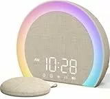 ANJANK Extra Lauter Wecker mit Kabelloser Vibration,Lichtwecker & Vibrationswecker für Tiefschläfer,Jugendliche,9-Farben Nachtlicht,Doppelalarm,8 Wecktönen,0-100% Dimmer,Digital Alarm clock für Kinder