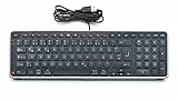 Contour Balance Keyboard | Kabelgebundene Tastatur | QWERTZ Layout | Super Flache Computertastatur | Nummernblock + Mediatasten | Für Zuhause und Arbeit | Für Windows und Mac
