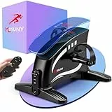 Pedaltrainer, MOSUNY 2025 Verbesserter Elektrisch Pedaltrainer für Zuhause mit 15 Geschwindigkeiten, großem LCD-Display + Fernbedienung & Antirutschmatte, Beintrainer Senioren Mini Heimtrainer (MC58A)