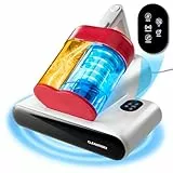 CLEANmaxx Milbensauger für Matratzen mit UV-C-Licht, Rotation | Matratzenreiniger mit HEPA-Filter, entfernt 99,9% Aller Milben | Matratzensauger mit Ultraschall, Hitze & Vibration