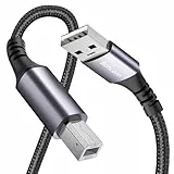 Bohconn USB Druckerkabel 6M,USB 2.0 Typ B Kabel USB A auf USB B Drucker Kabel PC Printer Cable Druckerkabel für HP, Canon, Epson, Samsung, pixma, Dell, Lexmark, Xerox, Brother