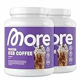 MORE Protein Iced Coffee, 2 x 500g, S'Mores, Eiskaffee mit wertvollen Proteinen, wenig Zucker und Fett - made in Germany