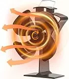 HAWCAFU Kaminventilator Ofenventilator Stromlos Wärmebetriebener Ofenventilator für Holzofen/Pelletofen/Kamin Ventilator