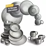 SPRINGLANE Geschirrset Misty Cliff 72-tlg., Steingut Tafelservice für 12 Personen