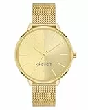 Nine West Women's Mesh Bracelet Watch Gold