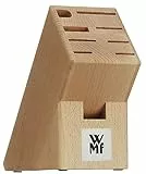 WMF Messerblock ohne Messer, unbestückt, Holz, Buchenholz, leer, für 6 Messer, 1 Fleischgabel, 1 Wetzstahl, 1 Schere
