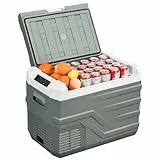 Alpicool Kompressor Kühlbox 35L, Kühlschrank für Auto 12V 230V, Camping Kühlschrank Kompressor für Auto, Angeln, Fahrten, LKW, Boot, Reisemobil, -20℃-20℃