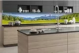 Dimex Küchenrückwand Folie Selbstklebend ALPENBLICK 350 x 60 cm | Klebefolie - Dekofolie - Spritzschutz für Küche | Made in EU