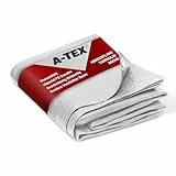 A-TEX® Abdeckplane 90g/m² (Weiß, 2 x 3 m) | Verschiedene Stärken, Größen und Farben wählbar | Plane mit Ösen | Gewebeplane Gartenplane Bauplane Schutzplane | wasserdicht | reißfest | UV-stabilisiert
