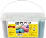 Eberhard Faber 526550 - Straßenkreide 50er Eimer, 8 leuchtenden Farben Straßenmalkreide, Basicfarben