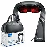 RENPHO Nackenmassagegerät mit Wärme, Massagegerät Nacken Schulter mit Tragetasche, Shiatsu Tiefengewebe-3D-Knetmassagegerät, Entspannung für Nacken, Rücken, Schulter, Beine, Füße