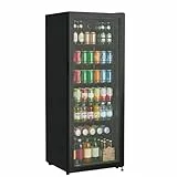 METRO Professional Getränkekühlschrank GSC4240B, 237 L, 110 W, 6 verstellbaren Einlegeböden, LED-Innenbeleuchtung, schwarz