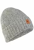 camel active Herren Beanie mit hochwertiger Merino- und Alpakawolle Grau, Menswear-OS