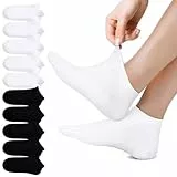 Falechay 10 Paar Sneaker Socken Damen 35-38 Sneakersocken Herren Sportsocken Kurze Socken Unisex Halbsocken,Schwarz Weiß 35-38
