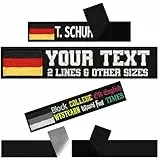 EXPRESS-STICKEREI Patch Deutschland Klett Patch personalisiert Namensschilder für Kleidung | Patch Klett Militär Namensschild Klett Militär Rucksack Deutschland Flagge | 125x25mm, PV00022