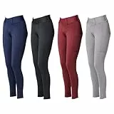 PFIFF 103100 Reitleggings Selina Damen, mit Handytasche, Schwarz L