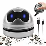 SPORWAY Tischstaubsauger Mini Tischsauger, Klein Handstaubsauger USB Wiederaufladbar Staubsauger, Hohe Saugleistung Staub Reiniger Elektrische PC Staubgebläse für Tastatur Desktop Sofa (Grau)