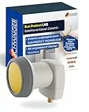 SCHWAIGER Single LNB digital Sun Protect I Low Noise Blockconverter für 1 Teilnehmer I extrem wetterfest & geeignet für Multifeedanlagen I SAT-Zubehör für störungsfreien Empfang I hellgrau