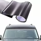YlRNhe Blendstreifen Auto Frontscheibe Sonnenblende Streifen Tönungsfolie Graduelle Farbe Glänzend DIY Auto Frontscheibe Schutz Schatten Aufkleber, 7,87 x 59,05 Zoll (Schwarz)