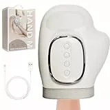 Handmassagegerät mit Thermotherapie,Wireless Handmassagegerät mit Wärme,Wiederaufladbare Hand Massagegerät Elektrisch mit 3 Massage, 5 Presse Ebenen Therapie Handschuh, ideale Geschenke (A)