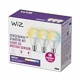 WiZ Tunable White LED Lampe, E27, A60, 3er-Pack, dimmbar, warm- bis kaltweiß, 470 lm, 40W, smarte Steuerung per App/Stimme über WLAN