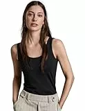Street One Damen A322896 Basic Top in Unifarbe, Black, 42