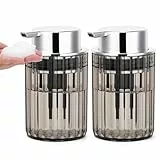 Segbeauty Schaum Seifenspender, 2 Stück 300ml Seifenspender Grau, Shampoo Spender für Dusche, Duschgelspender mit Schaumpumpe, Plastik, für Dusche