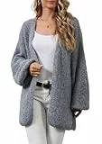 YUTILA Damen Strickjacke Oversize – Warme Lockerer Offene Front Cardigan für Freizeit & Alltag, Einheitsgröße passend für S-XL