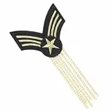 FRCOLOR Epaulette und Schuluniformen Leicht zu Befestigen für Party Kostüme mit Quasten aus Stoffstickerei und Eisen Strapazierfähige Schulterklappe mit Rückennadel