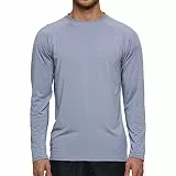 Arcweg Langarmshirt Herren Rash Guards Farbecht UV Schutz Funktionsshirt Langarm Shirt Schnelltrocknend Atmungsaktiv Wandershirt UPF 50+ Sonnenschutz Jungen Surf Laufen Angeln Wandern Grau EU XL
