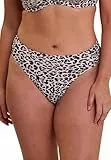 SANS COMPLEXE Women's Samoa Bikini Bottoms, Linen Animal Print, 44-48