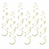 Hängende Spiralen Girlande 36 Stück Party Spiralen Hängedekorationen Gold Folien Wirbel Deko Sspiral Girlanden für Feier Dekoration
