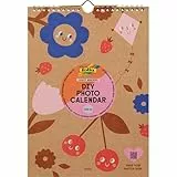 folia 23131 - DIY Photo Calendar CRAFTY MEMORIES, DIN A4, Bastelkalender aus Kraftpapier zum Selbstgestalten, Wandkalender mit Spiralbindung