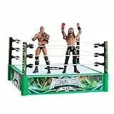 Mattel WWE Bloodline Rules-Spielset mit Ring und 2 Actionfiguren, enthält 15 cm große Sammelfiguren der Superstars The Rock und Roman Reigns, JNB02