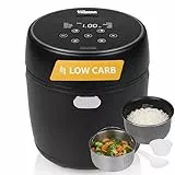 Tristar Digitaler Reiskocher mit Low-Carb-Funktion, 8 Automatikprogramme, 0,6 L Reis Kapazität, Digitales Bedienfeld, Leicht zu Reinigen, RK-6238