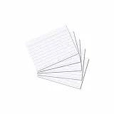 herlitz Karteikarten A8 liniert Weiß, 170g/m² holzfrei, 100 Stück, stabile Karteikarten für Schule, Studium & Büro