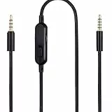 GEU 3,5 mm Kabel Ersatz für Logitech G433 G233 G Pro G Pro X Gaming Headsets Audiokabel mit Lautstärkeregler & Stummschaltung Klinkenkabel Ersatzkabel 2M Geflochtenes Nylonkabel (Schwarz)