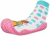 Playshoes Unisex Kinder Aqua-Socke die Maus, weiß/rosa
