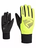 Ziener Kinder DOMMI Fahrradhandschuhe, Winter | Soft-Shell, Winddicht, gefüttert, Poison Yellow, L