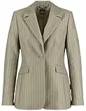 Taifun Damen Eleganter Blazer mit Nadelstreifen Langarm, geknöpfte Armschlitze gestreift New Sage Gemustert 38