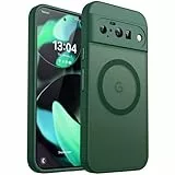 CANSHN für Google Pixel 10 Hülle mit Kameraschutz für Magsafe (TOP Militärschutz & Magnetkraft) Extrem Haltbarkeit Handyhülle Pixel 10 Case - Transluzente Matt Dunkelgrün