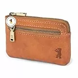 Berliner Bags Vintage Geldbörse Eli, Kleines Portmonee aus Leder mit Schlüsselanhänger, Schlüsseltasche für Damen und Herren - Braun