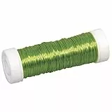 Rayher 2405511 Schmuck-Häkeldraht, h.grün, 0,30 mm ø, Spule 50 m, Schmuckdraht, farbig lackierter Kupferdraht, zum Basteln von Schmuck und Edelsteinbäumchen, Hellgrün