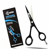 YSCARE Bartschere Haarschere Schnurrbartschere Premium Friseurschere Extra Scharfe Haarschneide Friseurschere Edelstahl (5,5 ')