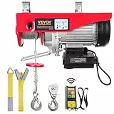 VEVOR elektrische Seilwinde 500kg bis 1000kg Hubhöhe 12m Seilzug Motorwinde 1600W Motor Flaschenzug 10m/min Hubgeschwindigkeit Hebezug mit Kabelloser Fernbedienung Seilhebezug Kettenzug