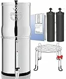 Weeplow® Venus – Schwerkraft-Wasserfiltrationssystem 5,6 Liter AISI 304 mit 2 O'Pure 2 Reinigungselementen, Wasserhahn mit Wasserwaage und kostenloser Edelstahlhalterung