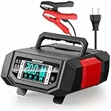 NEXPEAK 1-20A Autobatterie Ladegerät, Erhaltungsladegerät, Batterie Ladegerät Auto 12V 24V LiFePO4 Blei-Säure, intelligentes Batterieladegerät mit einstellbarem Strom für Auto, LKW, Rasenmäher, Boot