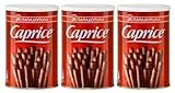 Caprice Waffelröllchen Schoko 3x 400g Papadopoulos aus Griechenland | Griechisches Gebäck | +20ml Jassas Olivenöl