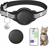 JIARUI GPS Tracker für Katzen, Mini SmartTag Katzenhalsband Tracker Ohne ABO, GPS Katze Tracker Reflektierendes Halsbänder(nur IOS), Tracking Standort von Haustieren (1 Pack)